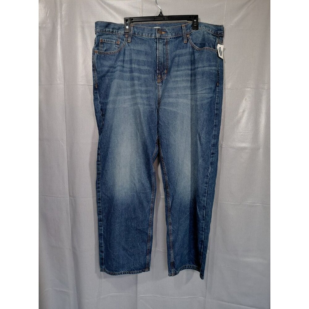 Old Navy Loose Fit Jeans Men's 42x30 Medium Wash‎ Denim Straight Leg High Rise